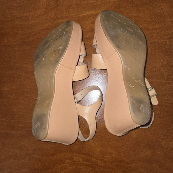 Women's Leather Wedge Heel Korks Sandals - Picture 5 of 10